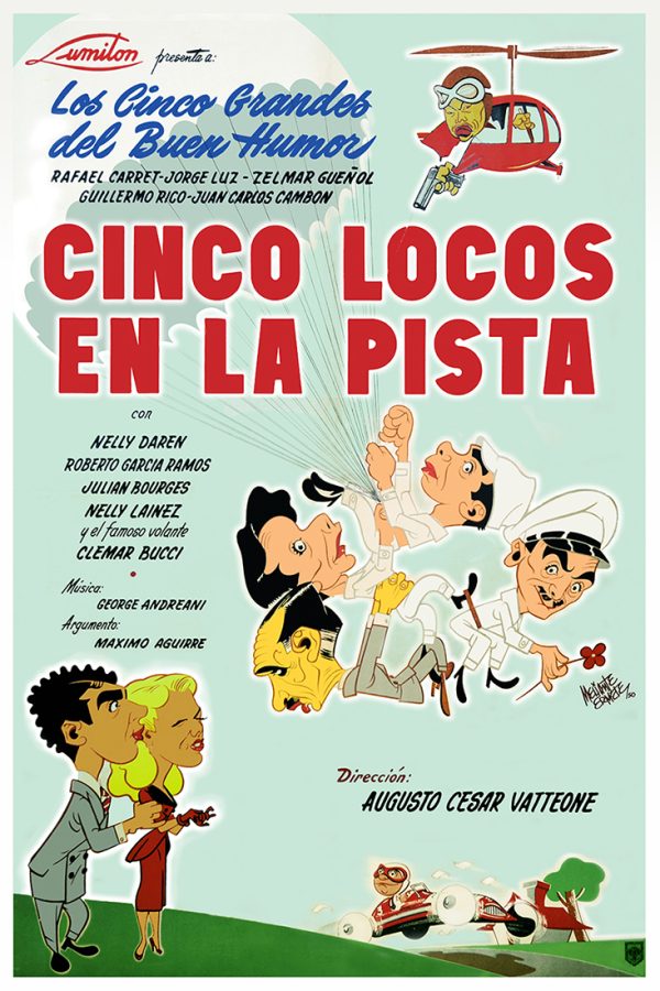 Cinco locos en la pista